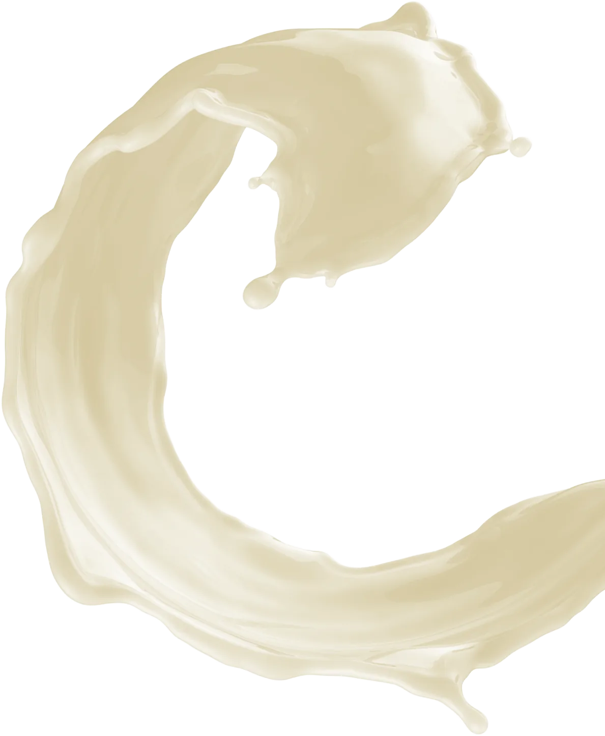 Splash eines vorberiteten Eiweiß Pro Pulver Vanille.